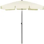 vidaXL Strandparasol 180x120 cm zandgeel