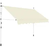vidaXL Luifel handmatig uittrekbaar 300 cm crème