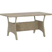 vidaXL Tuintafel 120x70x66 cm poly rattan grijs