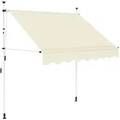 vidaXL Luifel handmatig uittrekbaar 150 cm crème