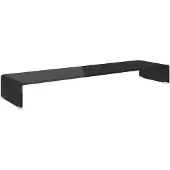 vidaXL TV-meubel/monitorverhoger zwart 110x30x13 cm glas