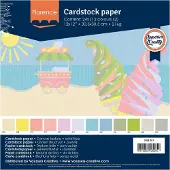 Vaessen creative Cardstock - Paaskleuren - 30,5 x 30,5 cm - 24 vellen - Textuur - 216 g