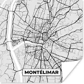 PosterMonkey Poster Plattegrond – Montélimar – Stadskaart – Kaart – Frankrijk - 30x30 cm