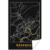 PosterMonkey Poster Plattegrond – Kaart – Besançon - Frankrijk – Stadskaart - 40x60 cm