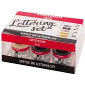 Amsterdam Lettering set 6 flacons 30ml Acrylic Ink acrylinkt