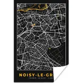 PosterMonkey Poster Stadskaart – Frankrijk – Kaart – Noisy-le-Grand – Plattegrond - 20x30 cm