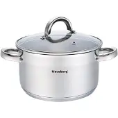 Klausberg POT 28cm KB-7128 9,5L, Pan + steelpan, Zilver