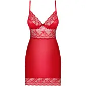 Obsessive Lovica Jurkje & String - Erotische Jurk - Maat XXL - Rood