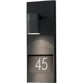 Konstsmide Wandlamp buiten met huisnummer | GU10 | Modena | IP44 | Zwart |