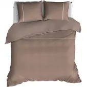 Romanette Dekbedovertrek Duchesse Taupe Flanel-240 x 200 / 220 cm | Lits-Jumeaux