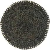 Unique living placemat moke rond rotan donker Ø 40cm