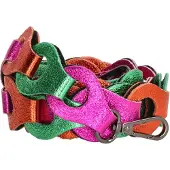 Charm London Schouderband Anna 3.5cm Metallic Multi Fuchsia