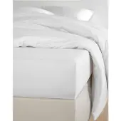 SimbaShop De Witte Lietaer Hoeslaken Katoen Satijn Olivia - 140 X 200 Cm - Wit