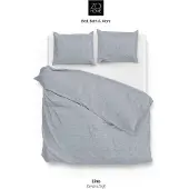 Zo! Home Dekbedovertrek Lino Denim Katoen-240 x 200 / 220 cm | Lits-Jumeaux