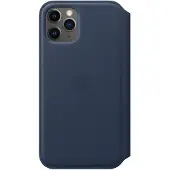 Apple Leather Folio Bookcase voor de iPhone 11 Pro - Deep Sea Blue