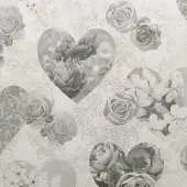 Dutch Wallcoverings Behang harten grijs - 41914