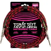 Ernie Ball Braided Straight Straight Inst Cable 3 m Recht - Gebogen Instrumentkabel