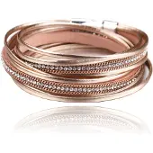Deja Jewels Champagne kleurige dames armband met kristallen