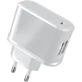 Celly Universele Lader met 2 USB-poorten 2.1A Wit