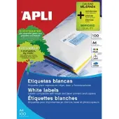 APLI witte etiketten ft 70 x 42,4 mm (b x h), 2.100 stuks, 21 per blad (1276)
