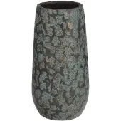 Edelman Bloemenvaas Clemente - 35 x 17 cm - groen/koper - keramiek - vaas