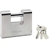 Masterlock 90mm wide x 30mm zinc alloy body with hardened steel armour - hardened 690EURD