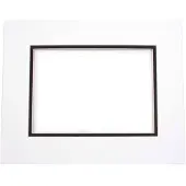 Packlinq Passepartout Dubbeldik Wit/zwart 27.9x35.6cm Met 20.3x27cm Venster (10 Stuks)