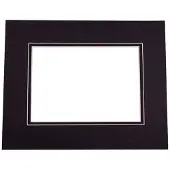 Packlinq Passepartout Dubbeldik Zwart/zwart 40.6x50.8cm Met 27x34.6cm Venster (10 Stuks)