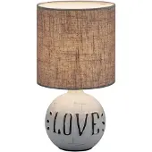 RL Lampenkap tafellamp Esna Love 16cm grijs