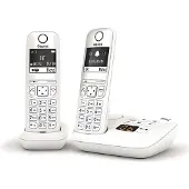 Gigaset AS690A Duo, analoge/DECT-telefoon, draadloze headset, 100 meter bereik, wit