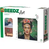 SES Creative - Beedz Art - Frida Kahlo - 5000 Strijkkralen met Grondplaten en Strijkvellen - Vanaf 12 Jaar