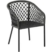 Hartman Tuinstoel Hera Rope Dining Chair Carbon Black