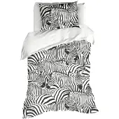 De Witte Lietaer Dekbedovertrek Zebra Eggshell Satijn-140 x 200 / 220 cm | 1-Persoons