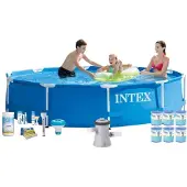 Intex Framezwembad, rond - 305x76 cm - 4-delig, model S22453