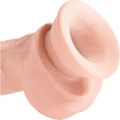 King Cock - King Cock - Triple Density Fat Dildo met Balzak - 24 cm