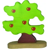 Holztiger Bos - Appelboom Voor Vogels - 20X2X20Cm - Houten Figuur - Handgemaakt