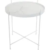Zuiver Cupid Marble Bijzettafel - Marmer / Wit