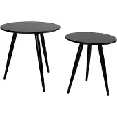 White Label Bijzettafel Daven Black (2-Delig)