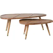 Dutchbone Salontafel Sham Set Of 2 Brown