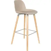 Zuiver Barstoel Albert Kuip Barstool 75 cm Taupe