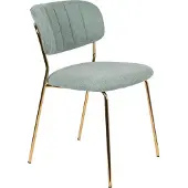 White Label Stoel Jolien Gold Light Green