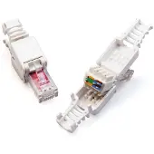 Technetix RJ45 connector Cat6 | UTP (Voor stugge kern, Field plug, 2 stuks)