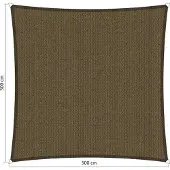 Shadow Comfort vierkant 5x5m Japanese Brown