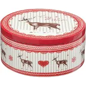 Clayre & Eef Decoratie Hanger 6ce0734 Ø 16*7 Cm Rood Keramiek Rond