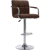 vidaXL Barstoel stof bruin