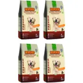 Biofood 4x Vleesbrok Geperst Adult - Hondenvoer - 5kg