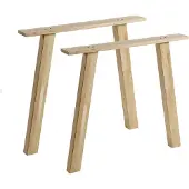 Woood Tablo A poot - Eiken - Transparant - Set van 2