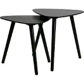 Woood Bijzettafel Nila Set van 2 stuks, kleur Zwart