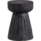 Woood Borre Kruk - Hout - Zwart - 40x28x28