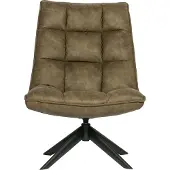 Woood Jouke Draaifauteuil - Kunstleer - Groen - 97x70x85